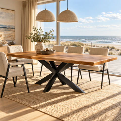 Boomstam tafel van 140 tot 300 cm