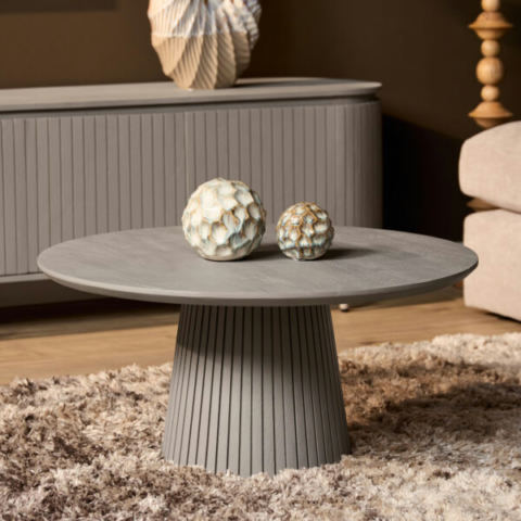 Salontafel in Taupe Mangohout